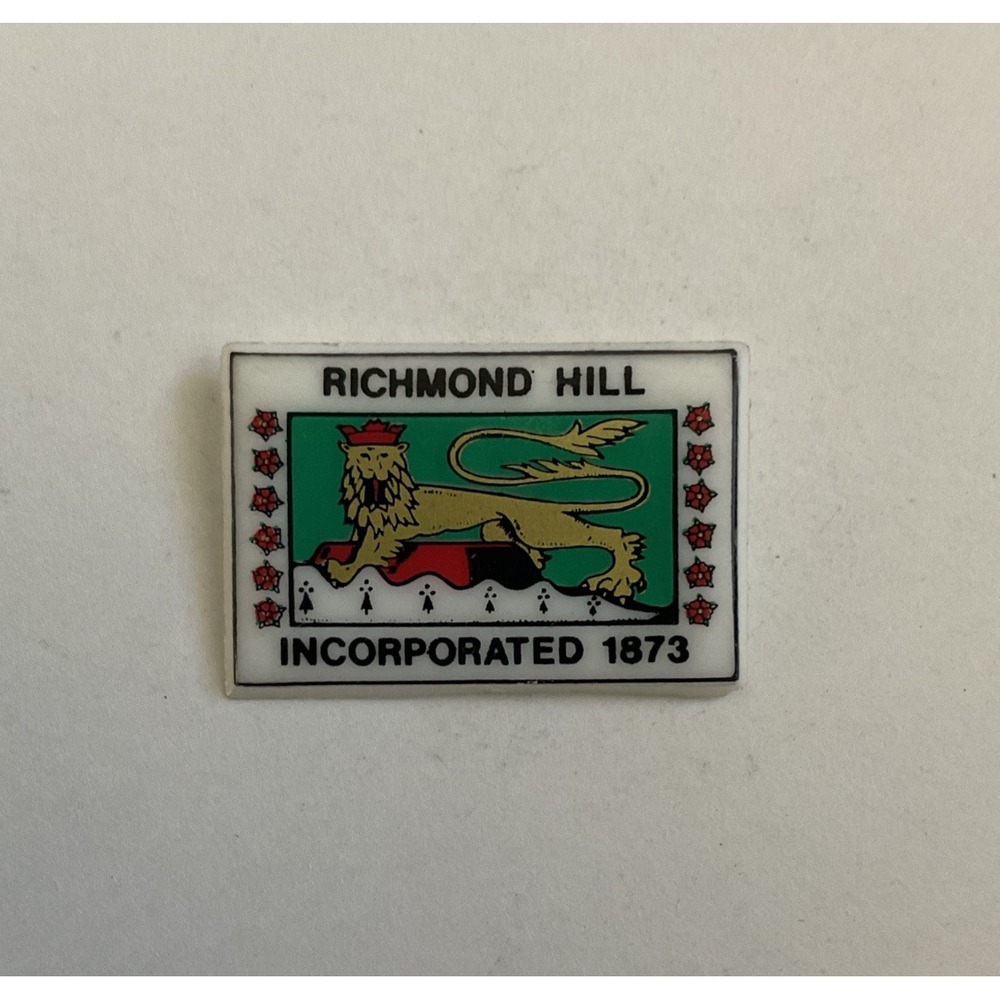 Richmond Hill Incorporated 1873 Virginia Vtg Plastic Lapel Hat Pin